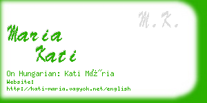 maria kati business card